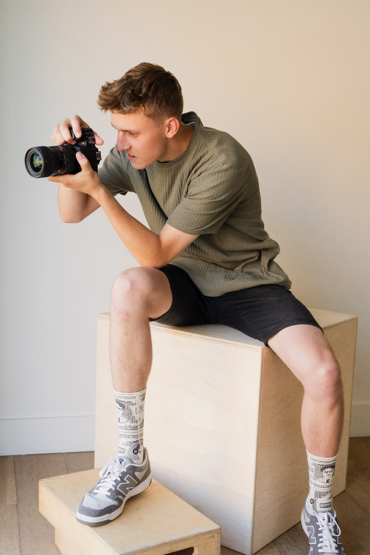 Drew Whimpey with camera